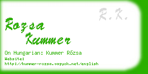 rozsa kummer business card